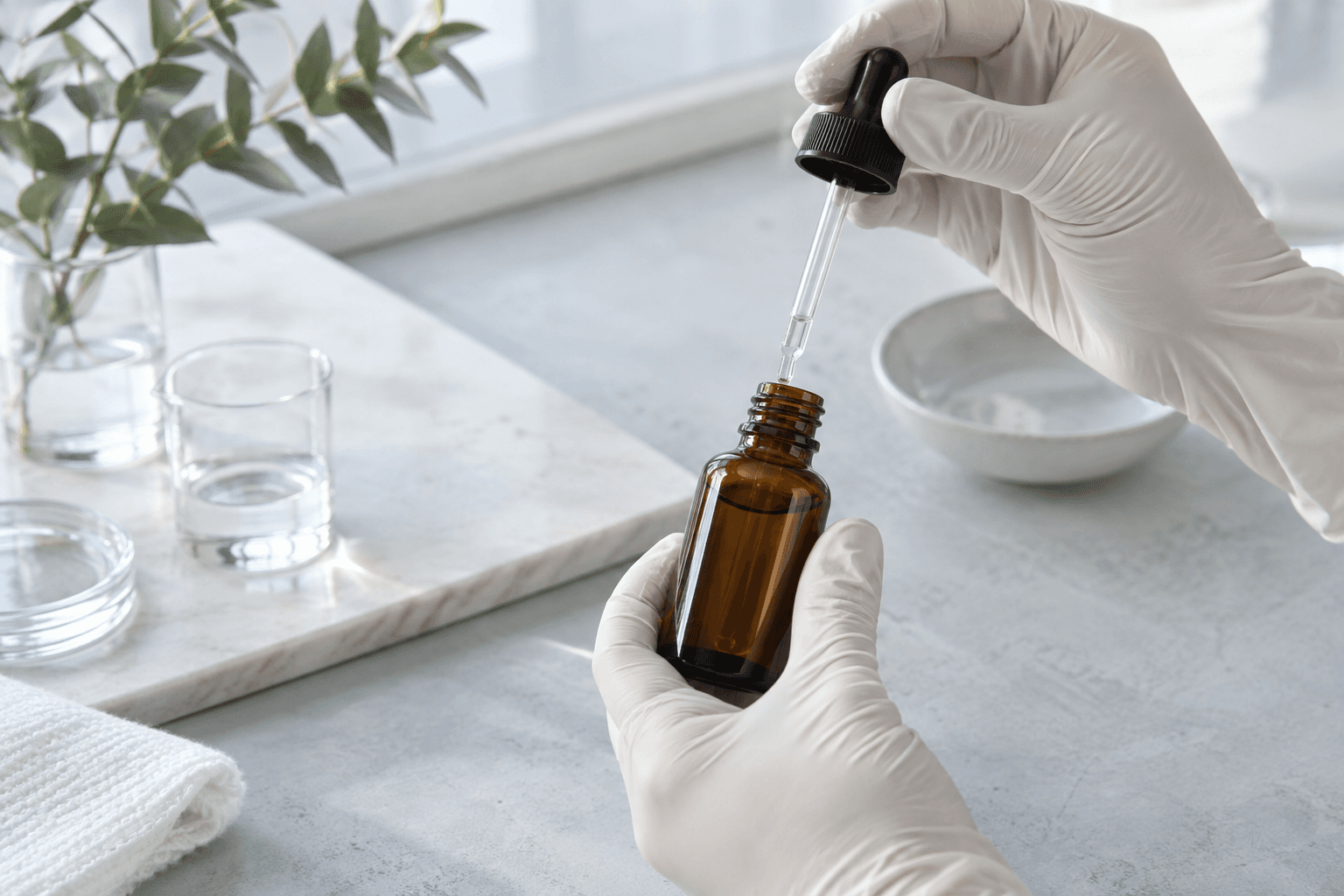 Illustrative drops product review scene