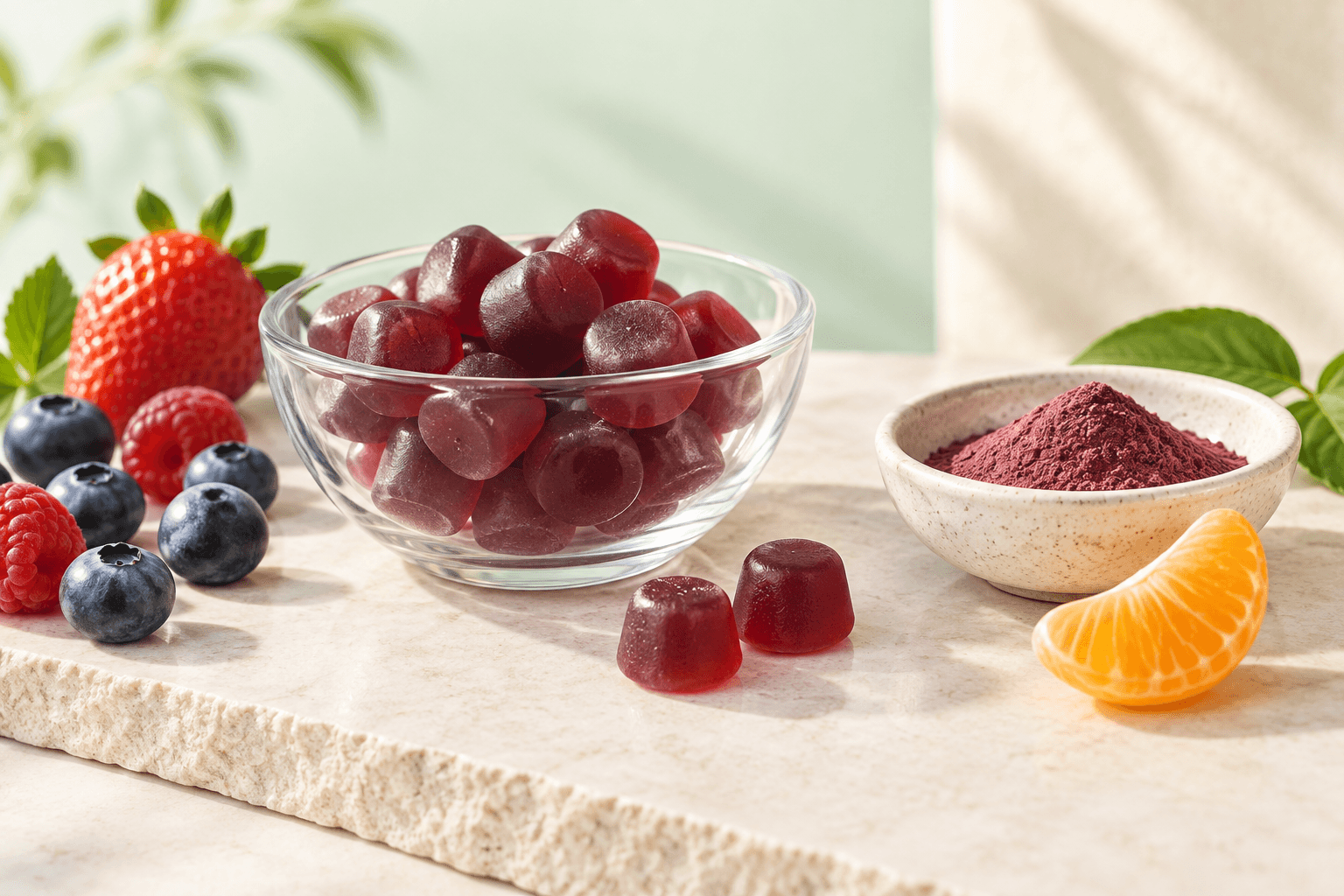Gummies formulation ingredient concept