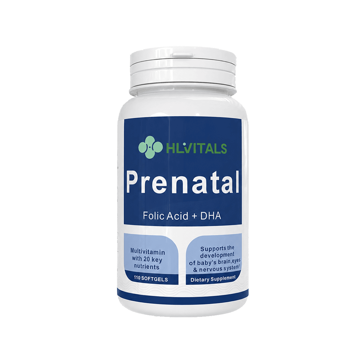 Prenatal Vitamins for Women with Folic Acid + DHA product main image