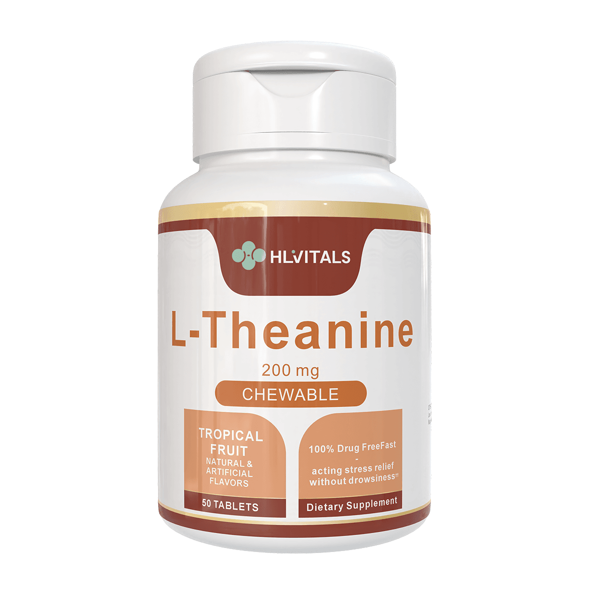 Chewable L-Theanine 200mg Tablets product main image